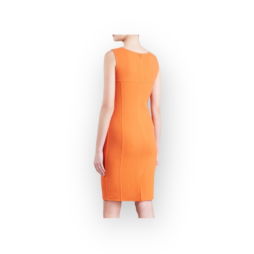 new Armani Collezioni ✦ Sleeveless Sheath Mini Dress ✦ Tangerine ✦ 4 US / 40 IT - Picture 4 of 16